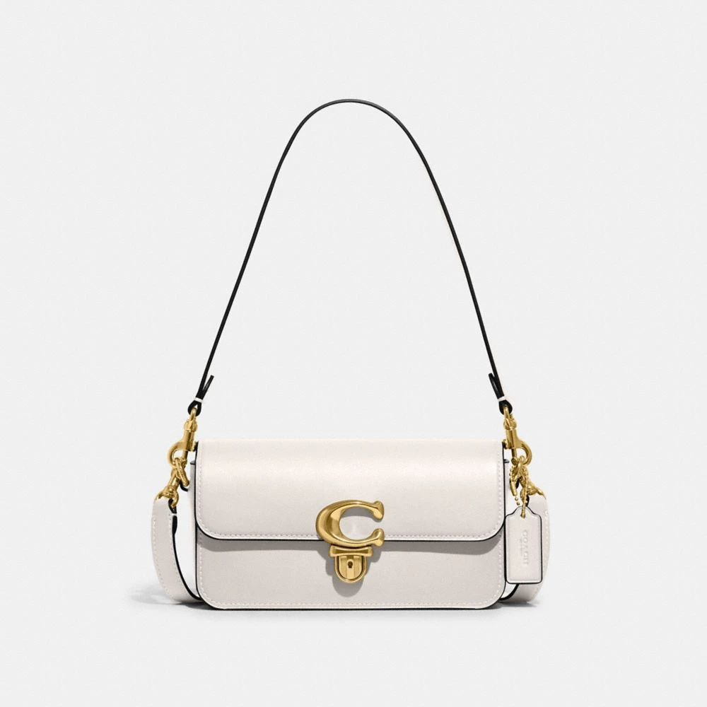 COACH/蔻驰 STUDIO 女士白色手提包单肩斜挎包 CE331 香港直发