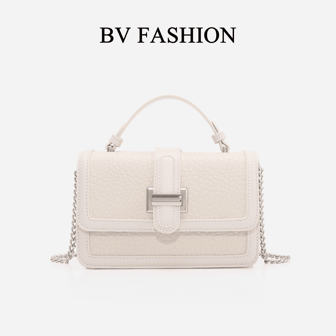 BV FASHION时尚休闲百搭女士潮流手提斜挎小方包BC24031675奶白色