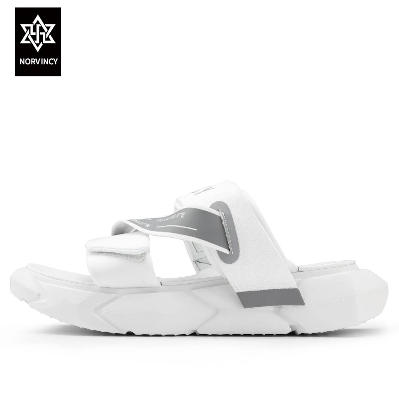 夏季新款室外潮流防滑耐磨个性潮人凉拖鞋休闲透气增高厚底一字拖