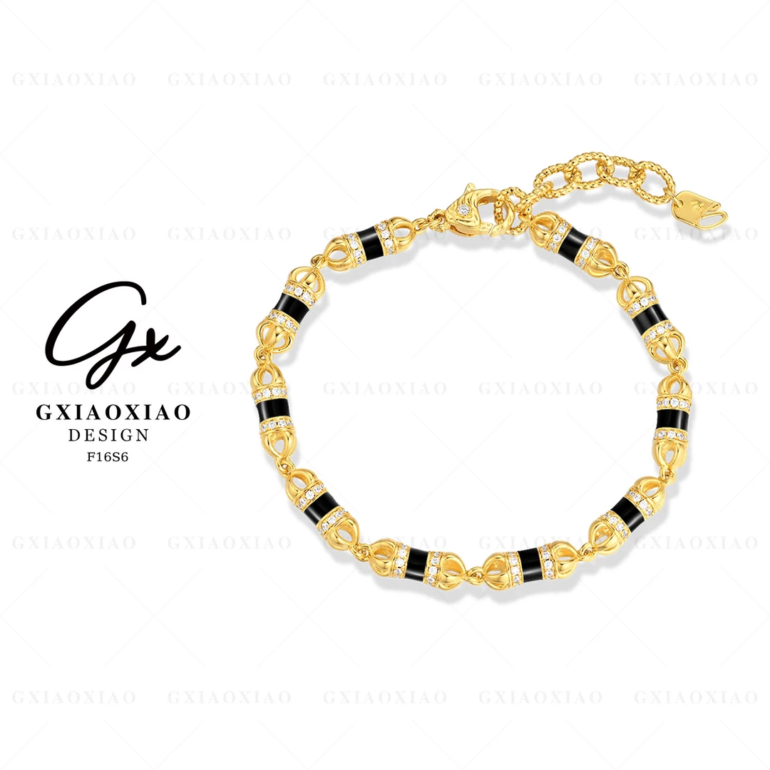 G XIAOXIAO 镀K金  【金刚杵】气质手链 F16S6 F16S7 F16S8