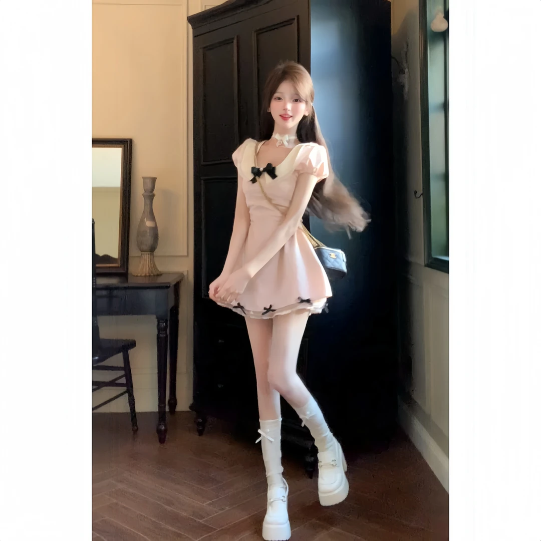 热恋千金 纯欲风甜美显瘦气质连衣裙 R3157W