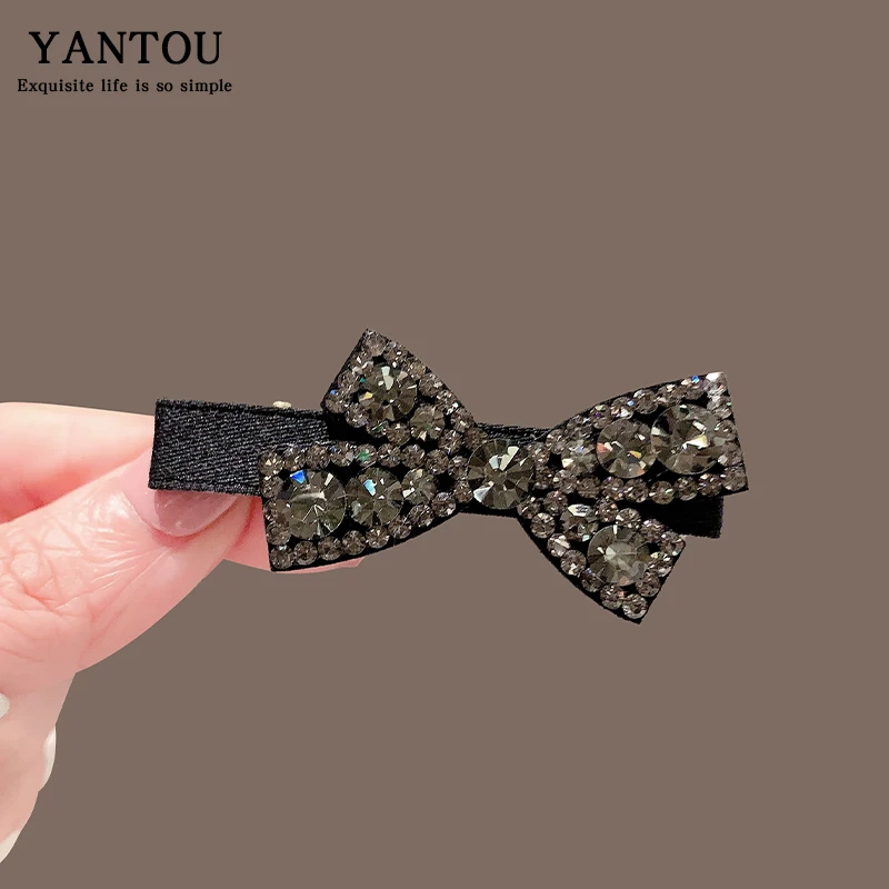 发夹女2024新款高端水钻鸭嘴夹前额碎发刘海夹高级感侧边发卡发饰