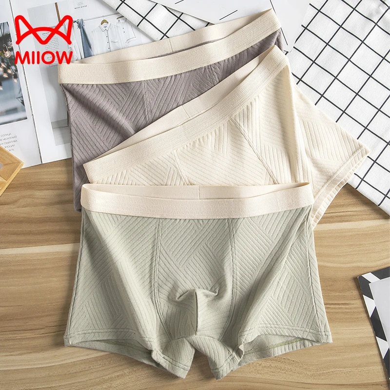猫人青少年内裤纯棉男生男款四角青少年2024新款冬季中大童平角裤
