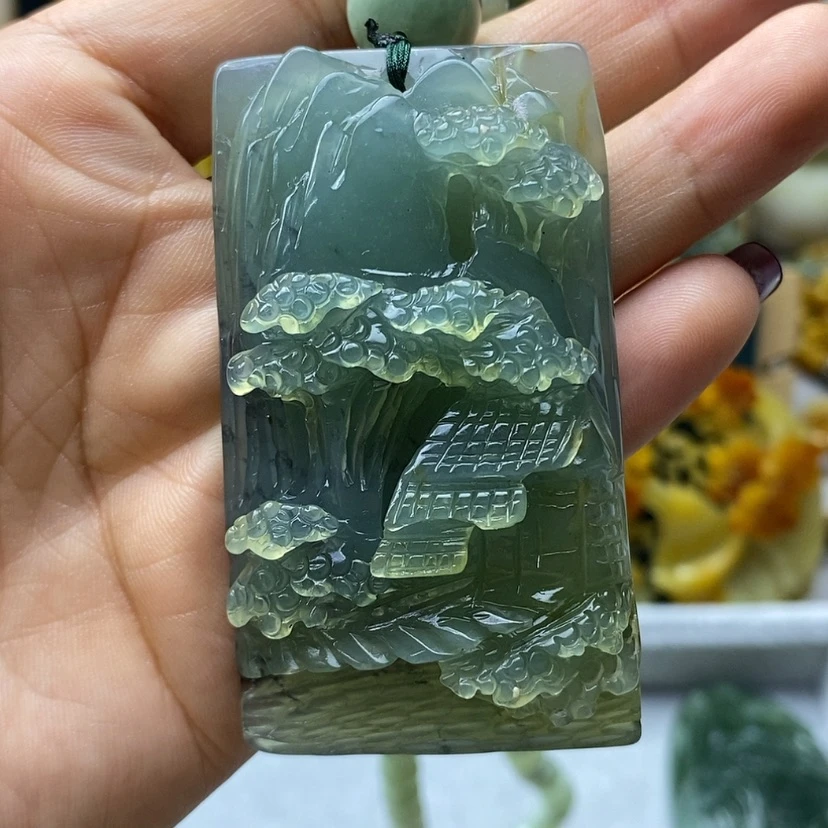 【闪购商品】蛇纹石玉挂件未镶嵌阳**岸