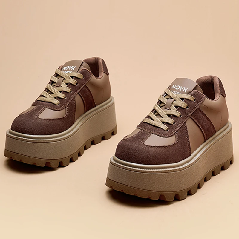 小个子增高女款运动鞋2024秋季新款复古反绒皮时尚百搭韩版休闲鞋