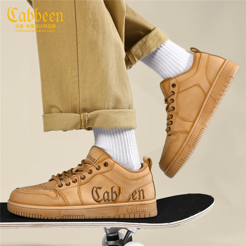 卡宾潮男鞋子低帮帆布鞋男士休闲鞋秋季潮牌雅丹风板鞋小众潮鞋