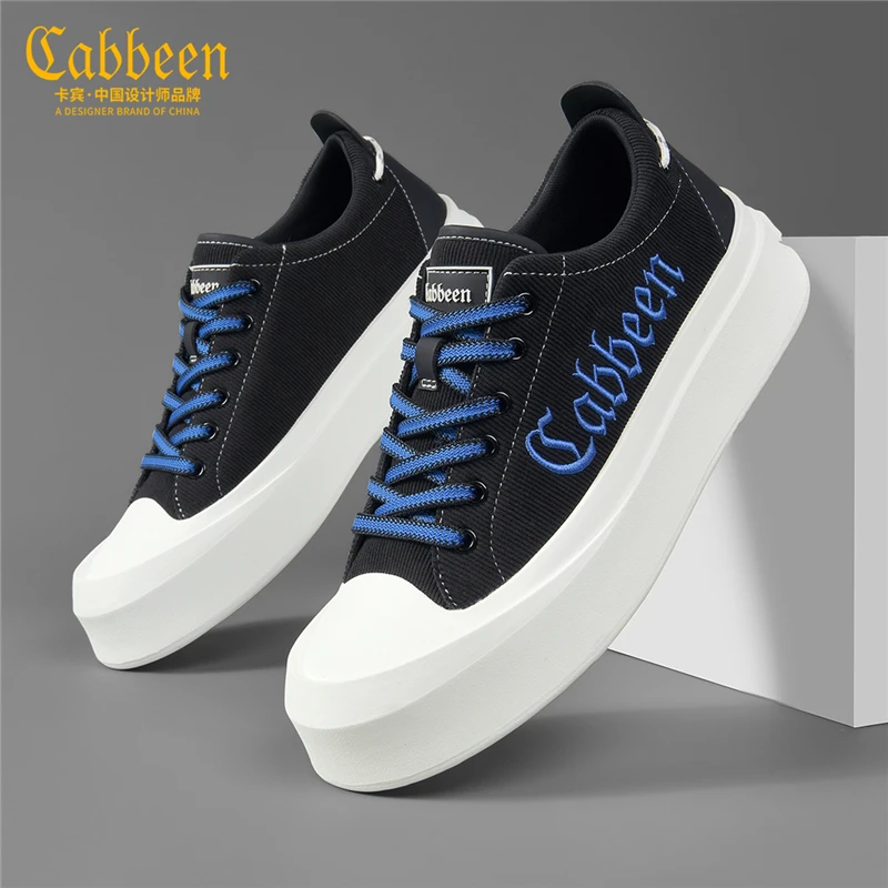 卡宾潮鞋复古男鞋厚底鞋子潮牌百搭大头板鞋男2024新款男士休闲鞋