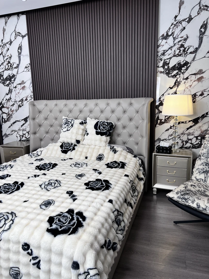 轻奢款托卡泡泡山茶花加厚三件套加绒舒适居家卧室松弛感舒适