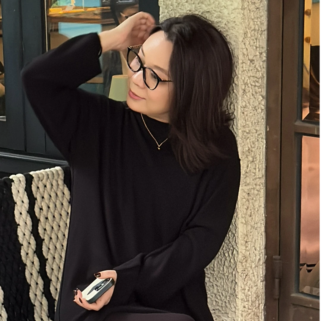 Ms.Qnn“松弛漫旅”10羊绒90羊毛圆领长袖中长款针织衫 37T1209 Q姐