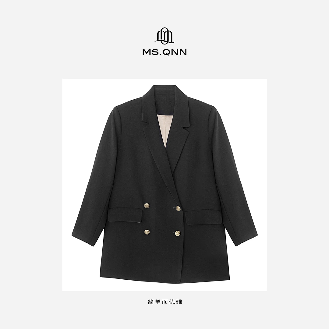 Ms.Qnn“杨树林西服”鼎奢醋酸面料女士高端轻奢西装外套 35C332
