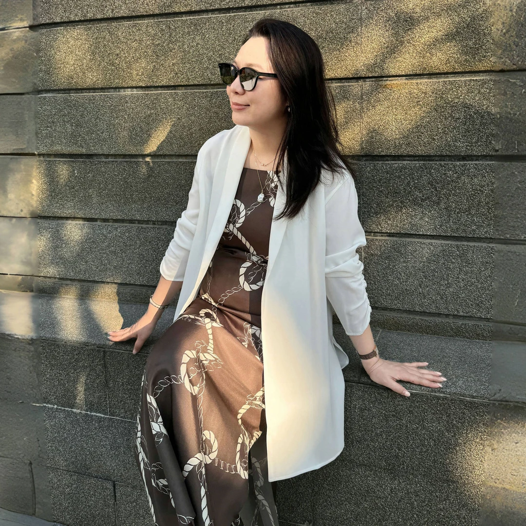 Ms.Qnn“周末印象”  优雅气质百搭中长款外套显瘦百搭 36C400 Q姐