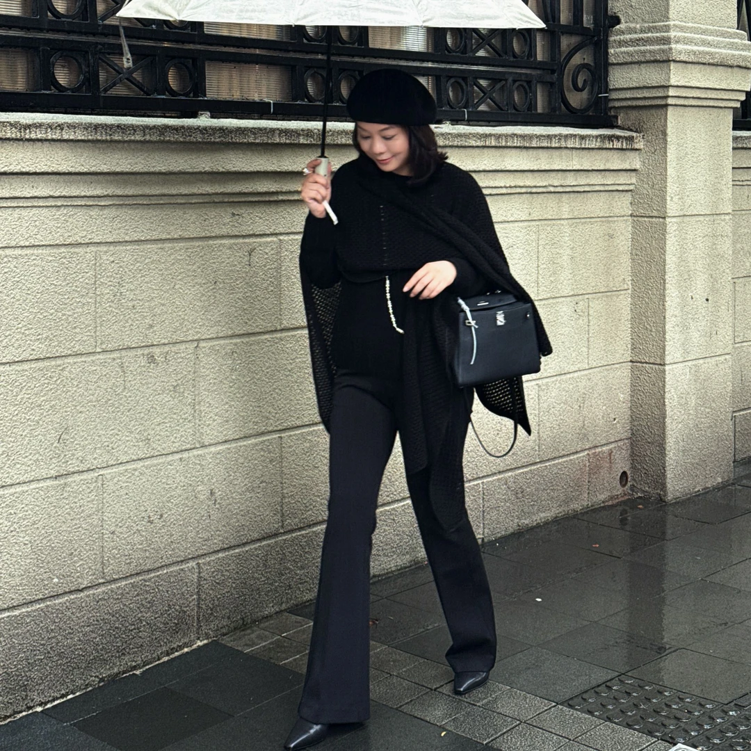 Ms.Qnn“优雅代表”新款定制醋酸面料 显瘦优雅西裤 37P023 Q姐