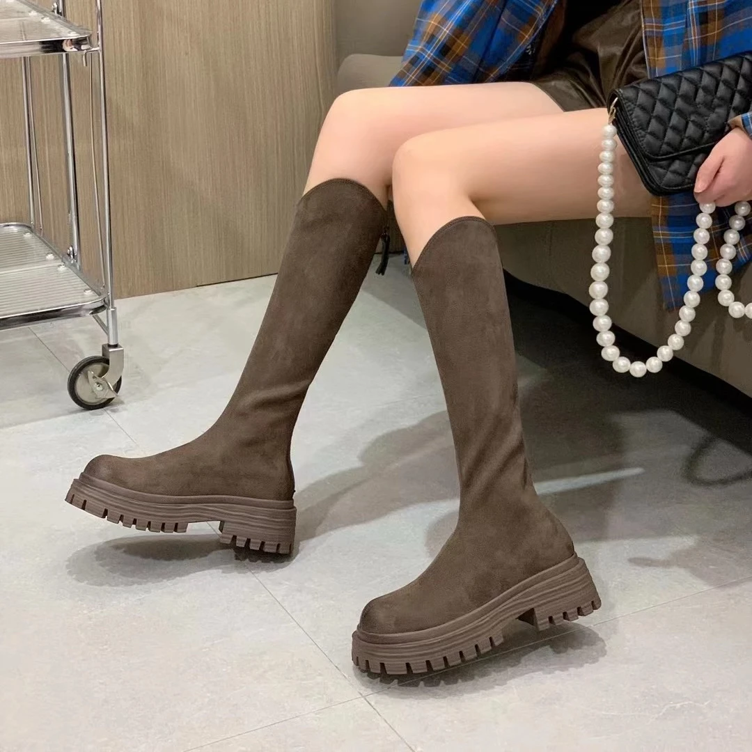 瘦瘦弹力靴不过膝高筒长靴潮3053-2仓
