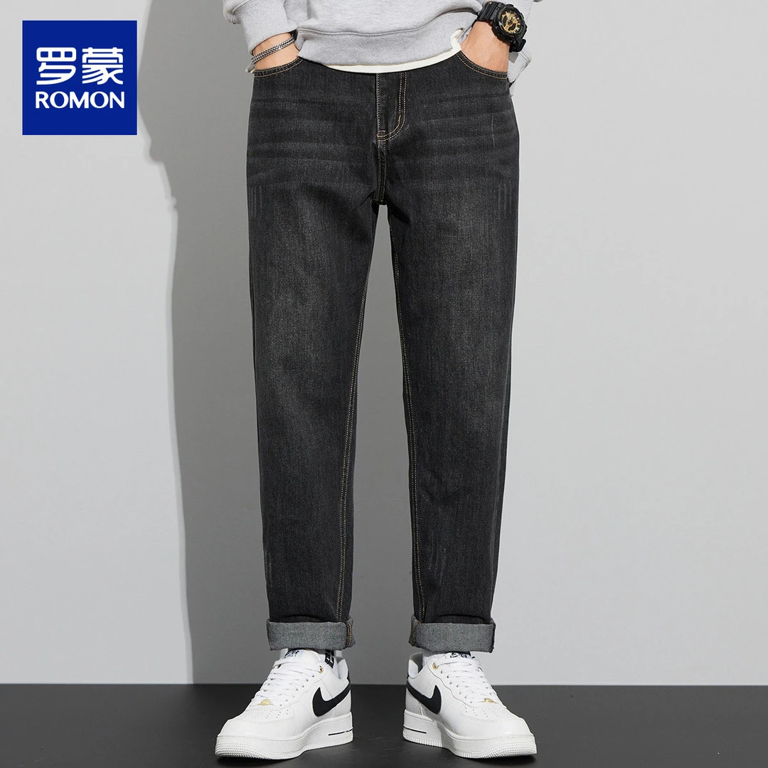 【猫须水洗】牛仔裤百搭休闲裤男直筒裤长裤男士牛仔裤1G283N5515