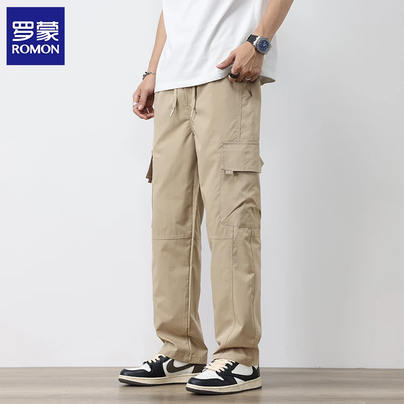 罗蒙男士休闲裤时尚休闲工装运动长裤男式休闲裤男