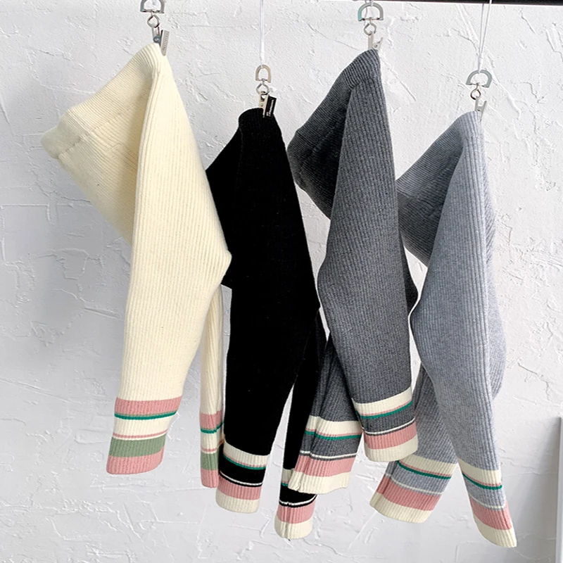 【单裤】女童打底裤冬季冬翻边儿童裤子可外穿针织毛线洋气舒适