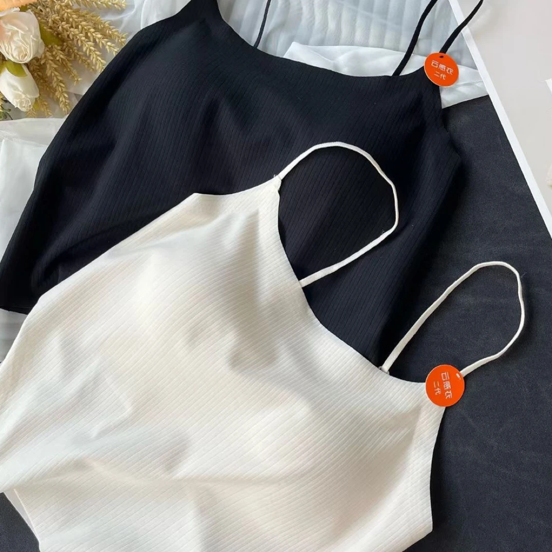 无痕美背固定杯垫不跑杯白色乳胶背心女冰丝美背