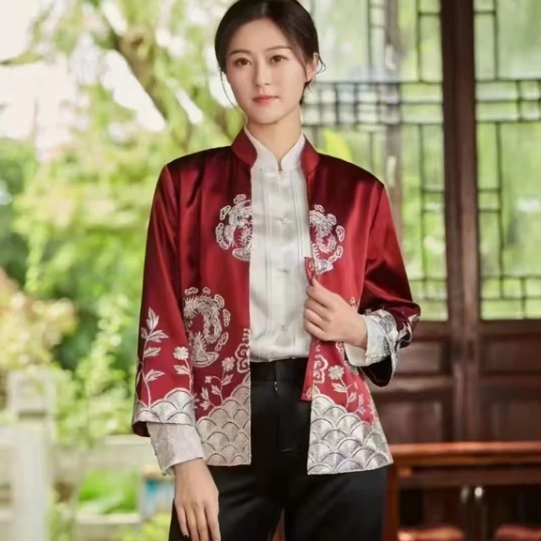 卿佩华服团纹凤凰新中式短款外套