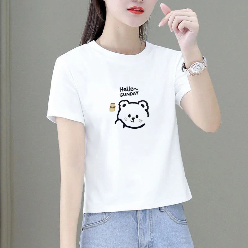 短款t恤女夏短袖2025年新款夏季设计感小众体恤宽松显瘦高腰上衣