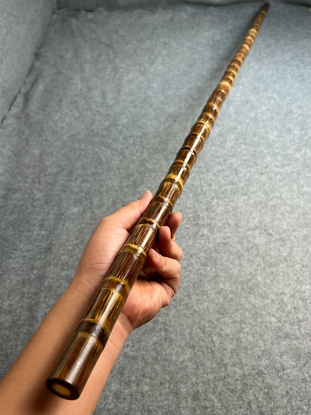 精品实心金丝竹手杖拐杖登山杖鞭杆武术棍 长1.5米 直径2.3-2.5