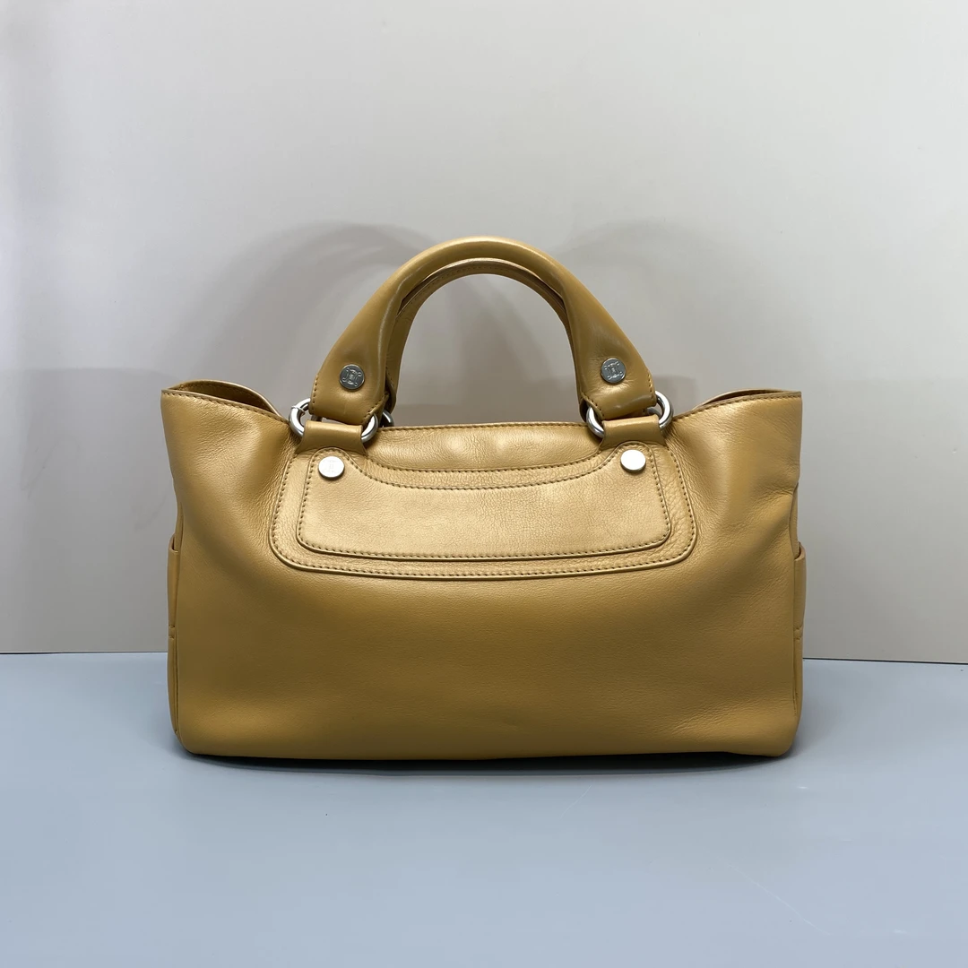 95新 Celine/思琳 棕色中古手提包32*19*14cmD082911