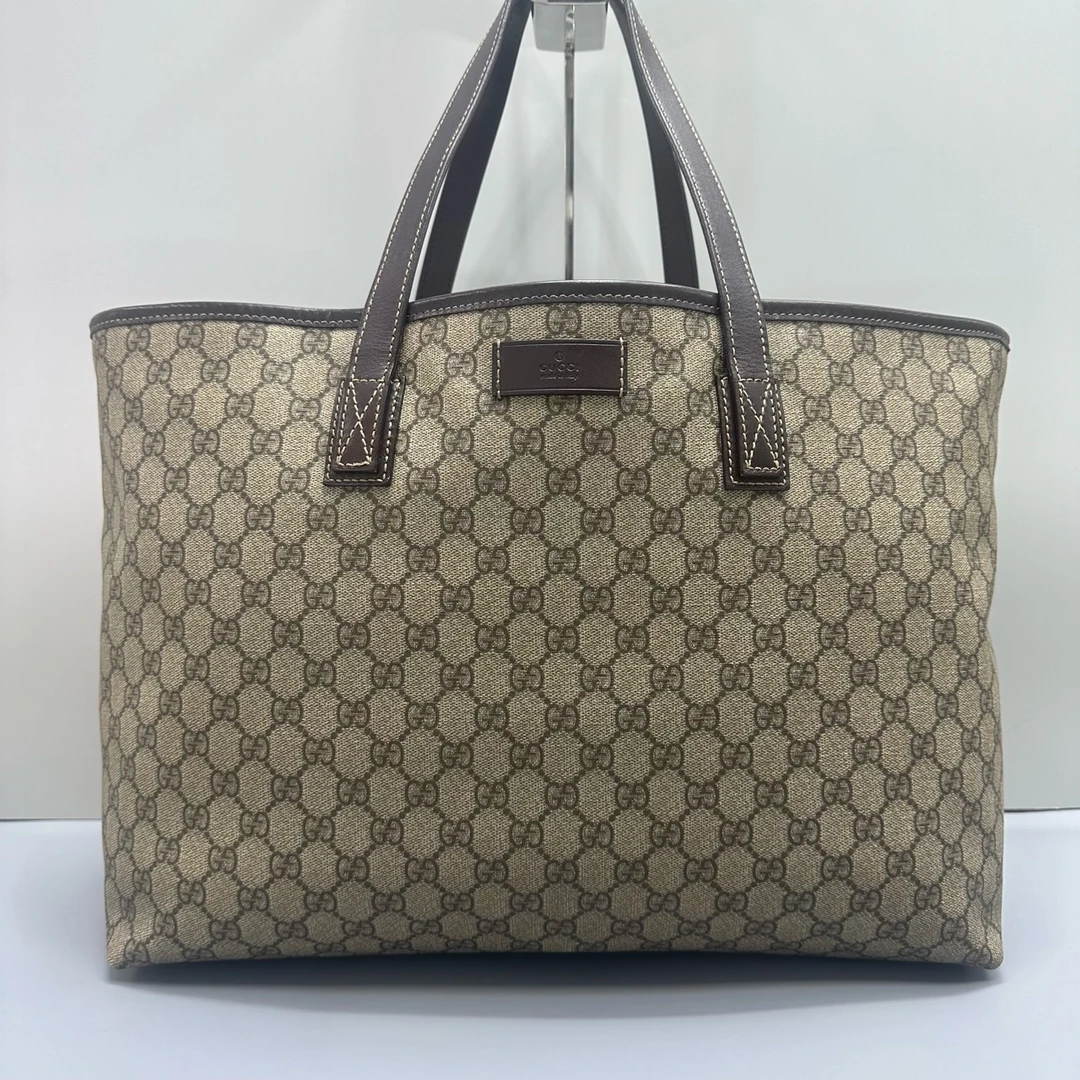 95新 GUCCI/古驰 褐色老花托特40*30*14cmD071317