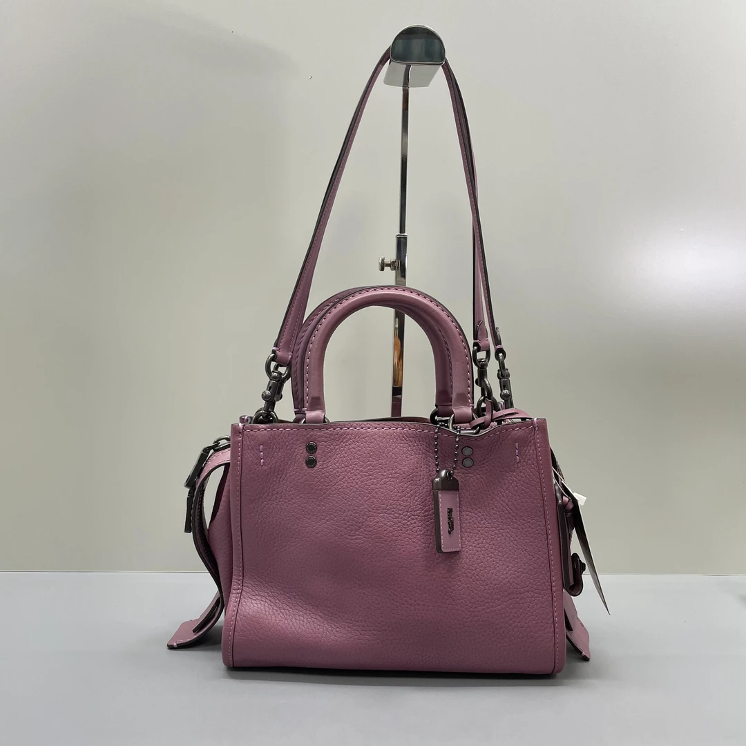 95新 COACH/蔻驰 Rouge 紫色手提包25x20x12cmC121711