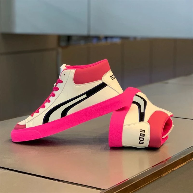 百搭秋季2024新款男鞋潮流青春时尚休闲鞋高帮软底透气美拉德板鞋