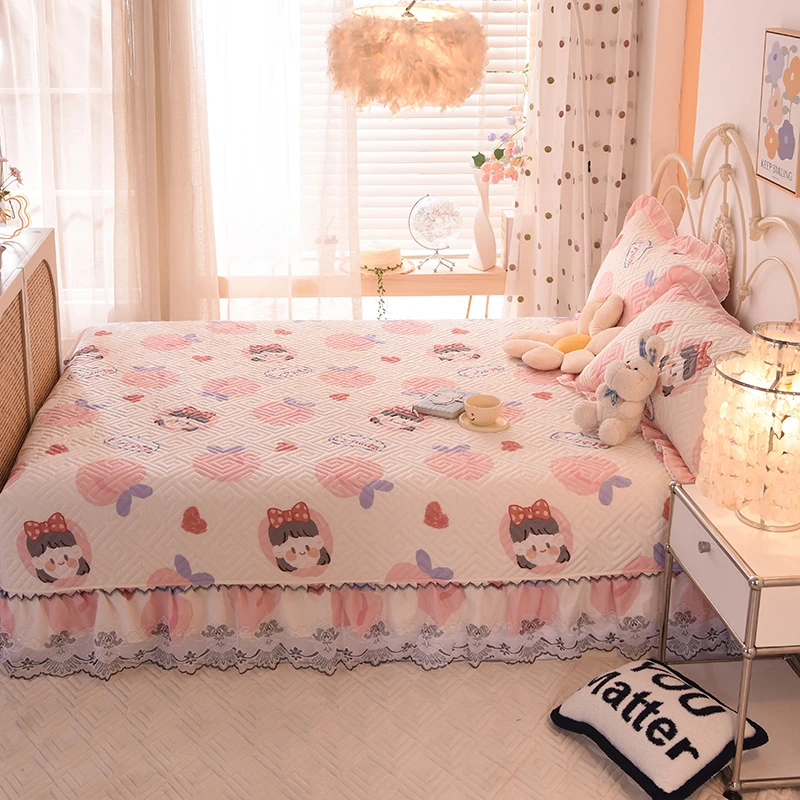 新款榻榻米床盖纯棉全棉防滑四季通用东北大炕罩炕毯夹棉床单炕盖
