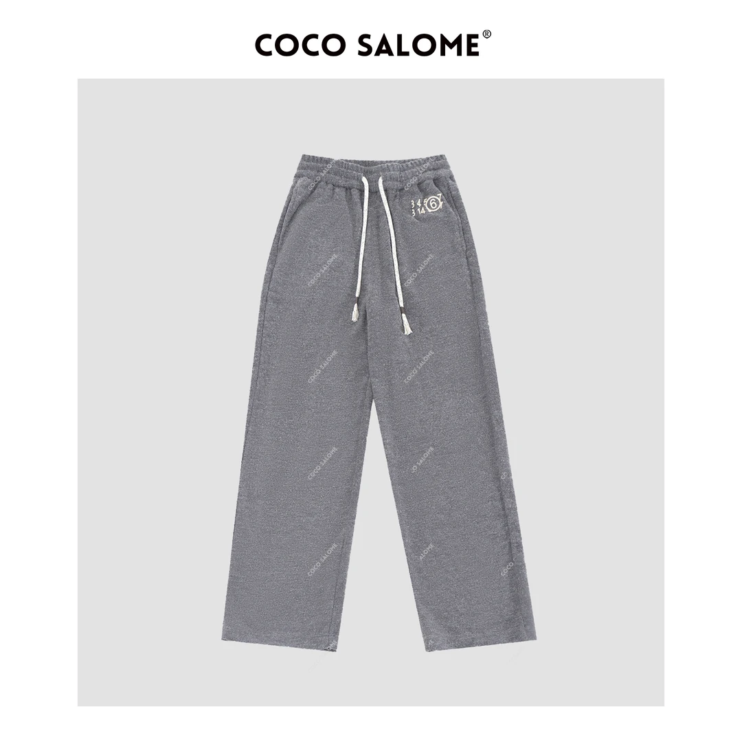 COCO SALOME⑥【马吉毛巾裤】秋冬女款宽松休闲加厚650g直筒裤719K