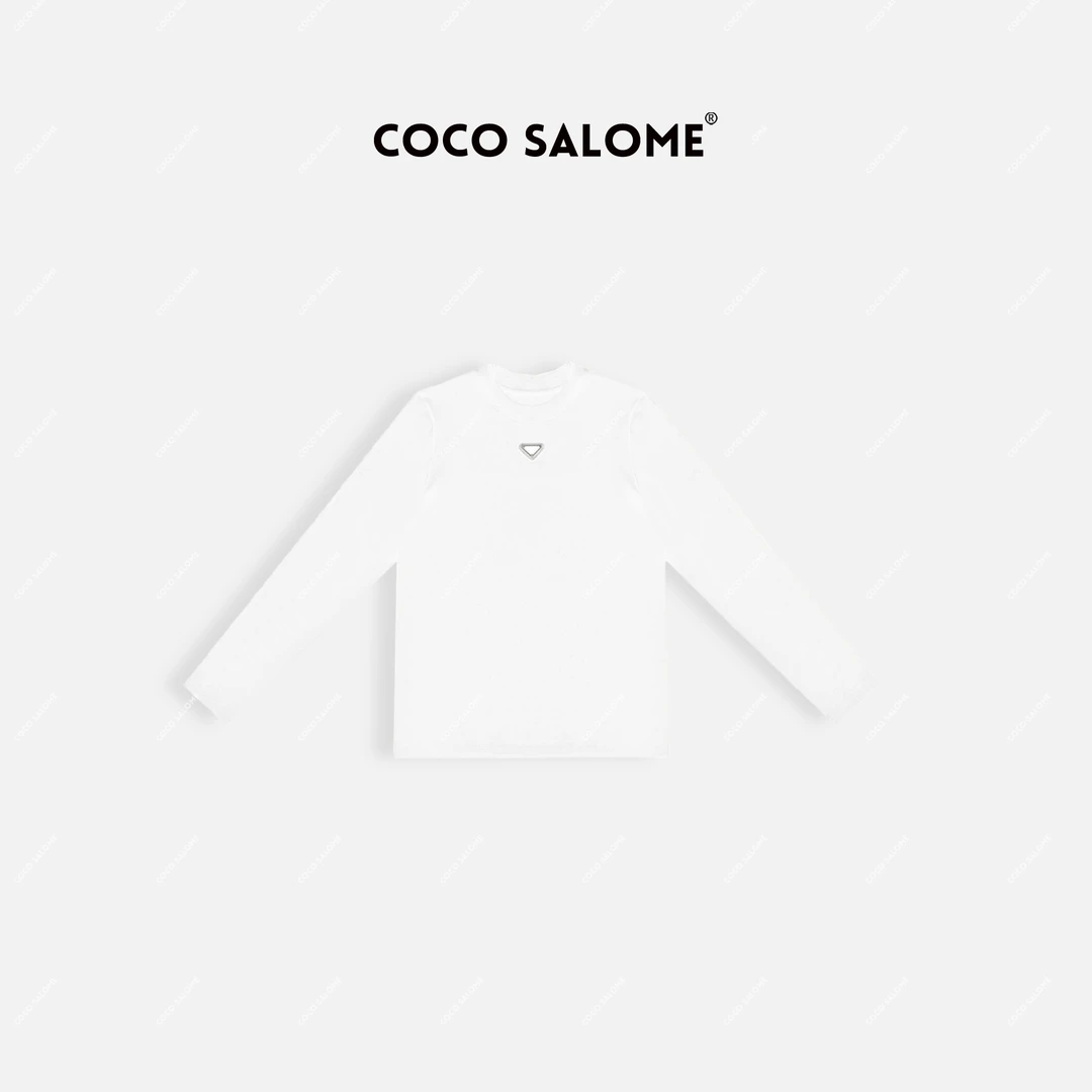 韩彬彬⑥【小三角长袖】大版T恤男女同款弹力打底潮流百搭打底衫717L