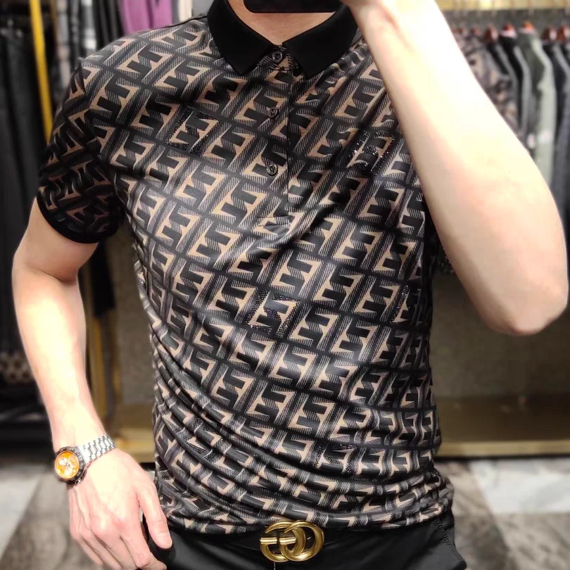 zz2012夏季休闲短袖男装新款翻领polo衫打底修身百搭时尚潮流帅气