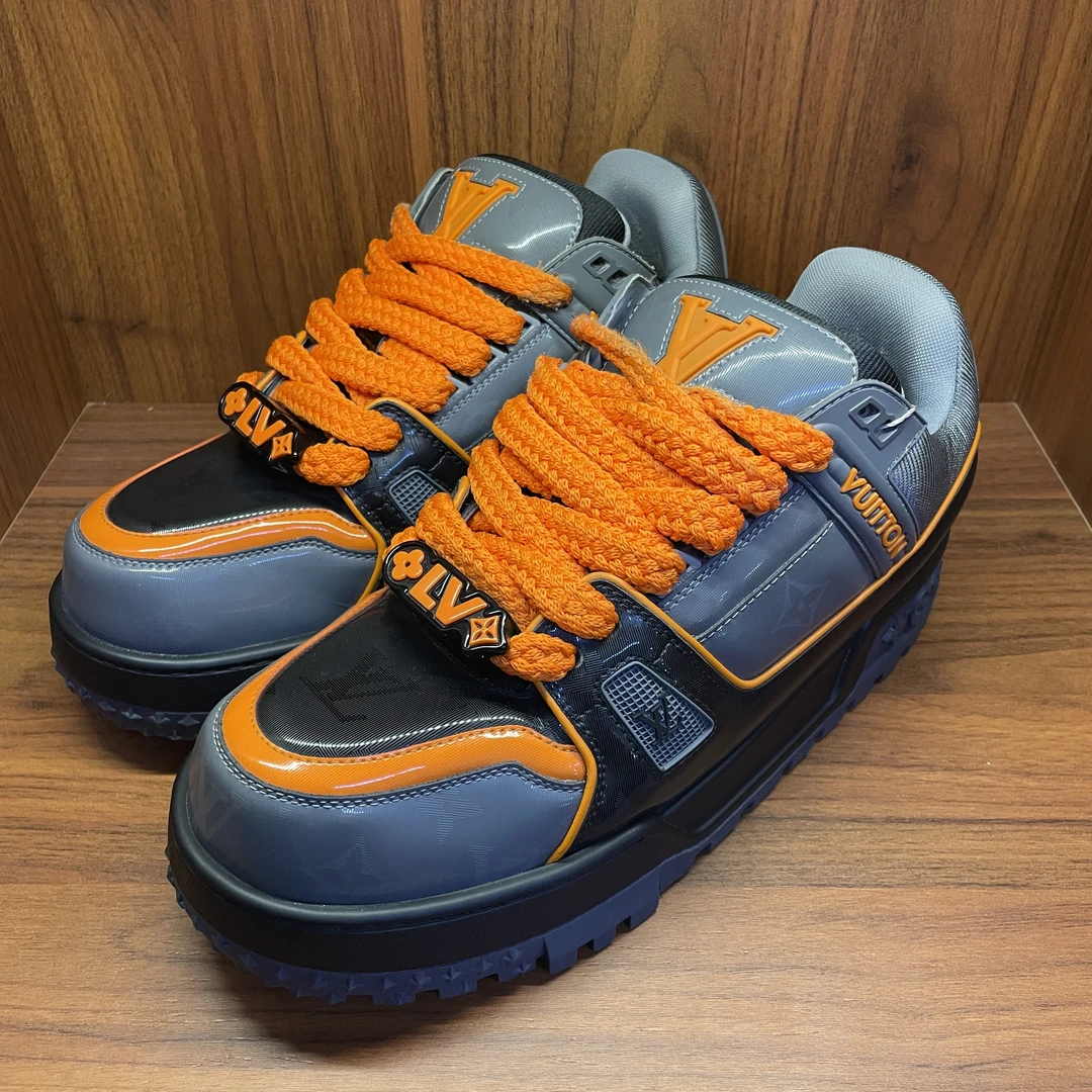 LouisVuitton/路易威登经典黑橙胖丁Trainer/正品/折扣/潮鞋/