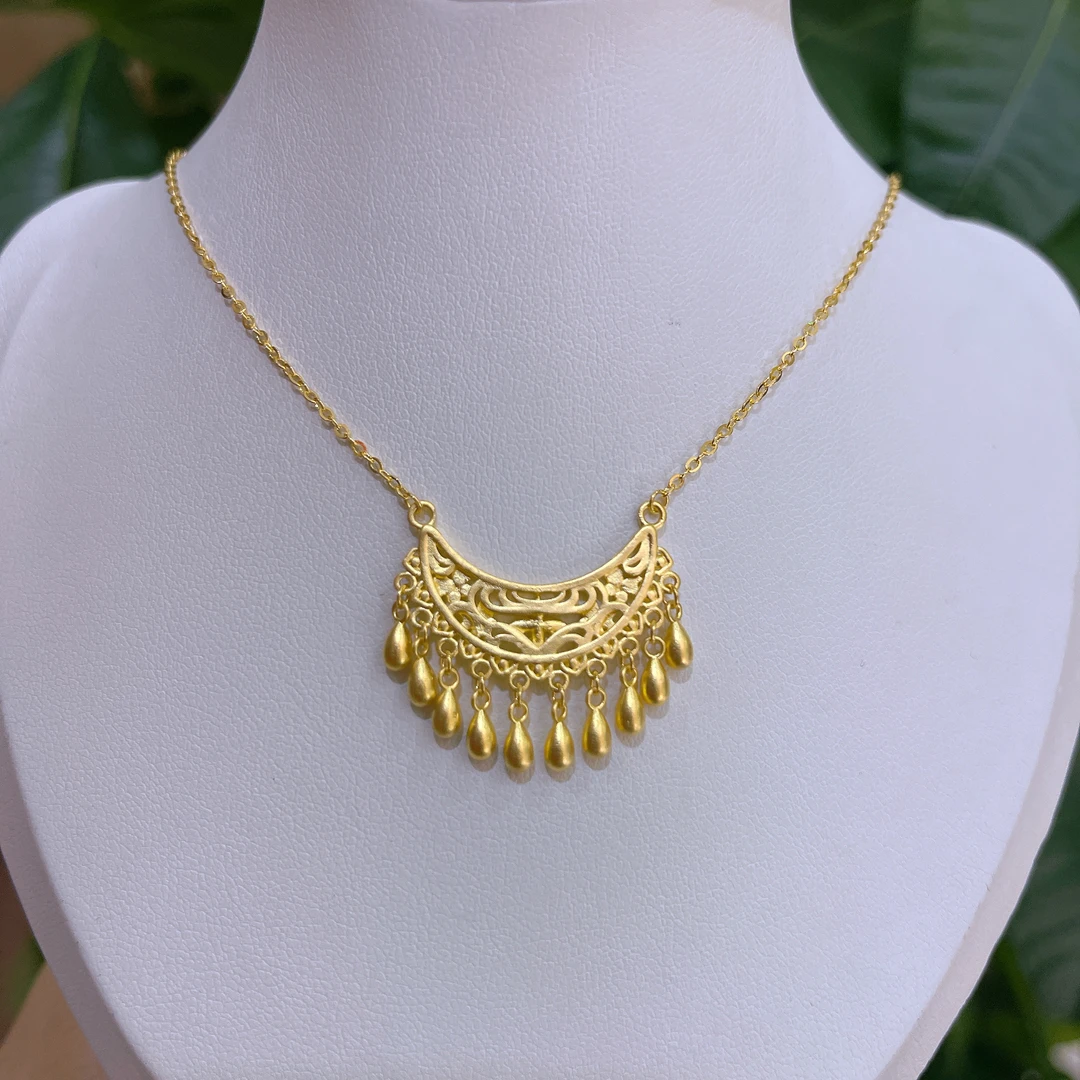 5G工艺足金999国风款民族风锁包套链新中式