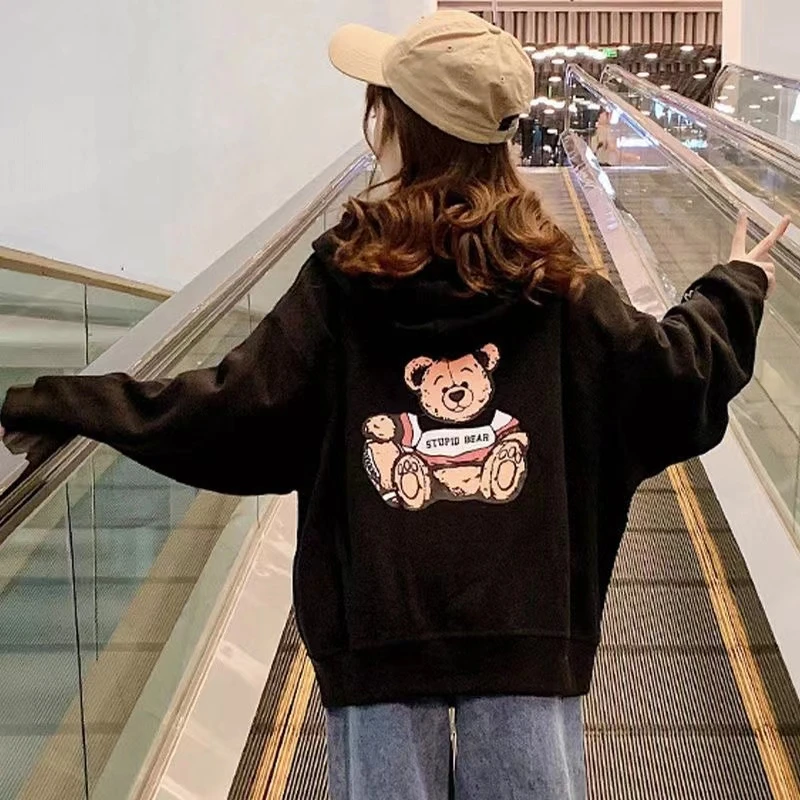 女童春秋外套2025韩版时髦中大童洋气秋装长袖女孩开衫连帽卫衣潮