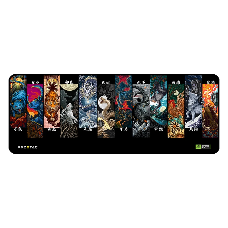 【索泰】SF物流发货 品牌定制十二生肖 加厚防滑锁边 电竞鼠标垫