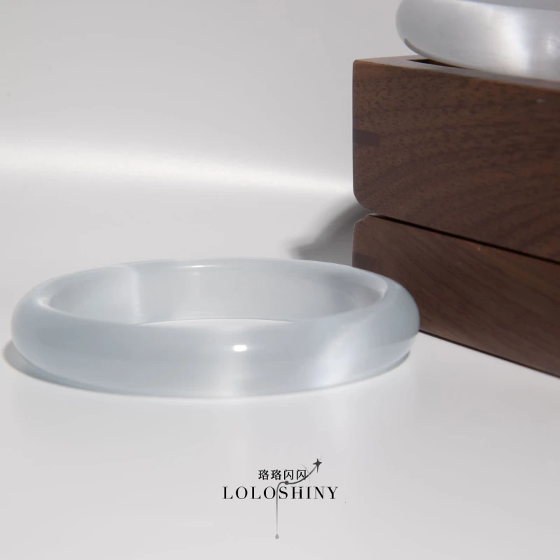 非金属玻璃手镯 白月光气质猫眼美人镯百搭