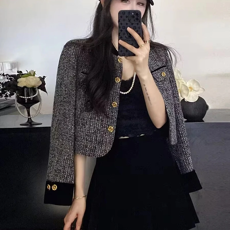 2024秋季新款小香风轻奢时尚高级名媛上衣外套