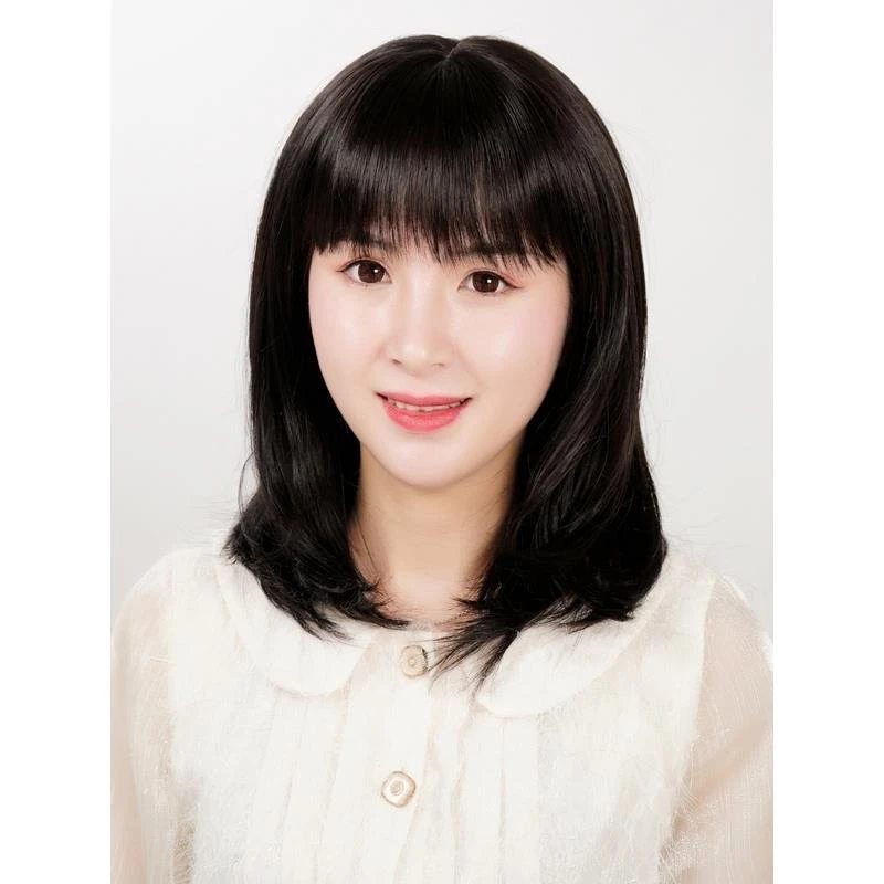 假发女长发逼真自然中年妈妈中长直发全头套光头真发全真人发可扎