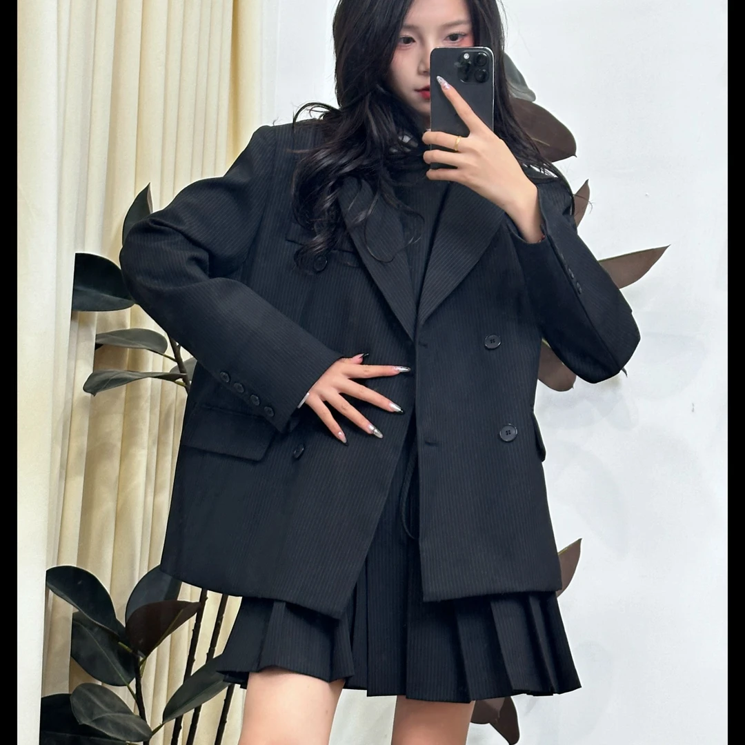 早春 新款【ANOU】韩国东大门学院风高级感宽松百搭西装外套