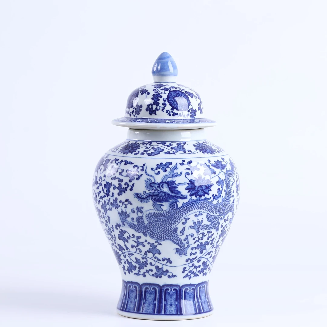 景德镇龙纹将军罐