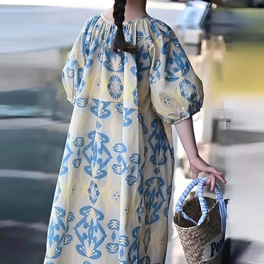 女童连衣裙洋气宽松儿童裙子宝宝夏装女孩公主裙韩版长裙纯棉夏款