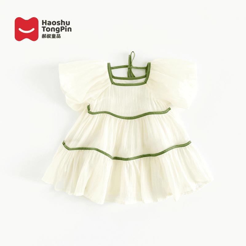 郝叔童品夏季新款女宝宝HL4285连衣裙2024时尚洋气修身女童裙子
