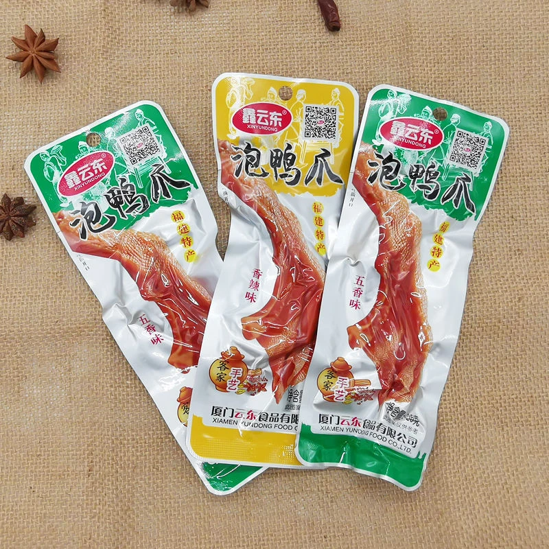 鑫云东泡鸭爪福建特产龙岩下洋泡鸭爪小零食香辣五香香脆品牌袋装