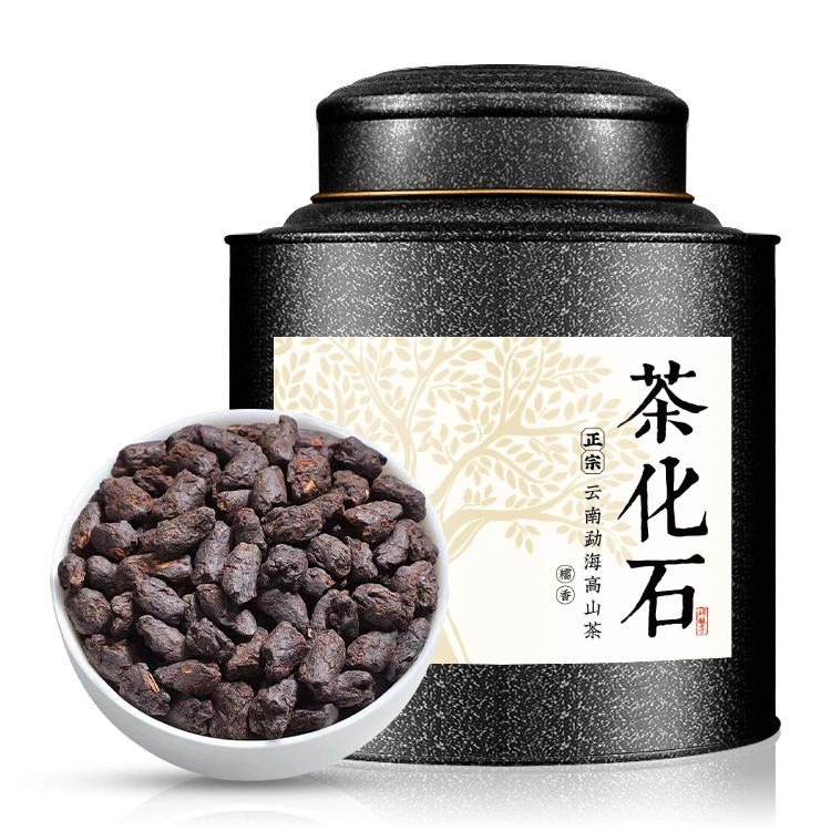 茶化石碎银子500g云南古树普洱茶糯香碎银子熟茶叶罐装六年陈老料