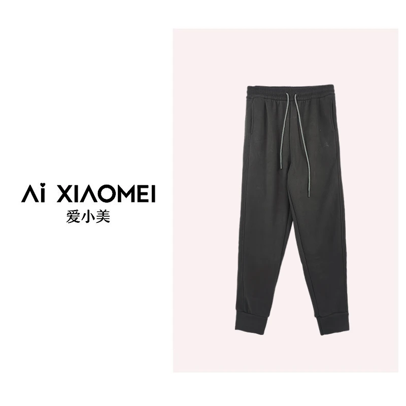 Aixiaomei/爱小美【小美的礼物】慕斯绒糯米防风裤束脚休闲裤KZ-674