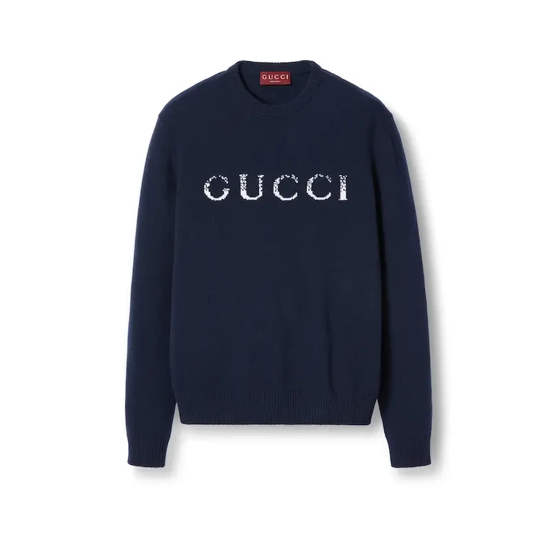 全新未使用 GUCCI/古驰 嵌花羊毛衫