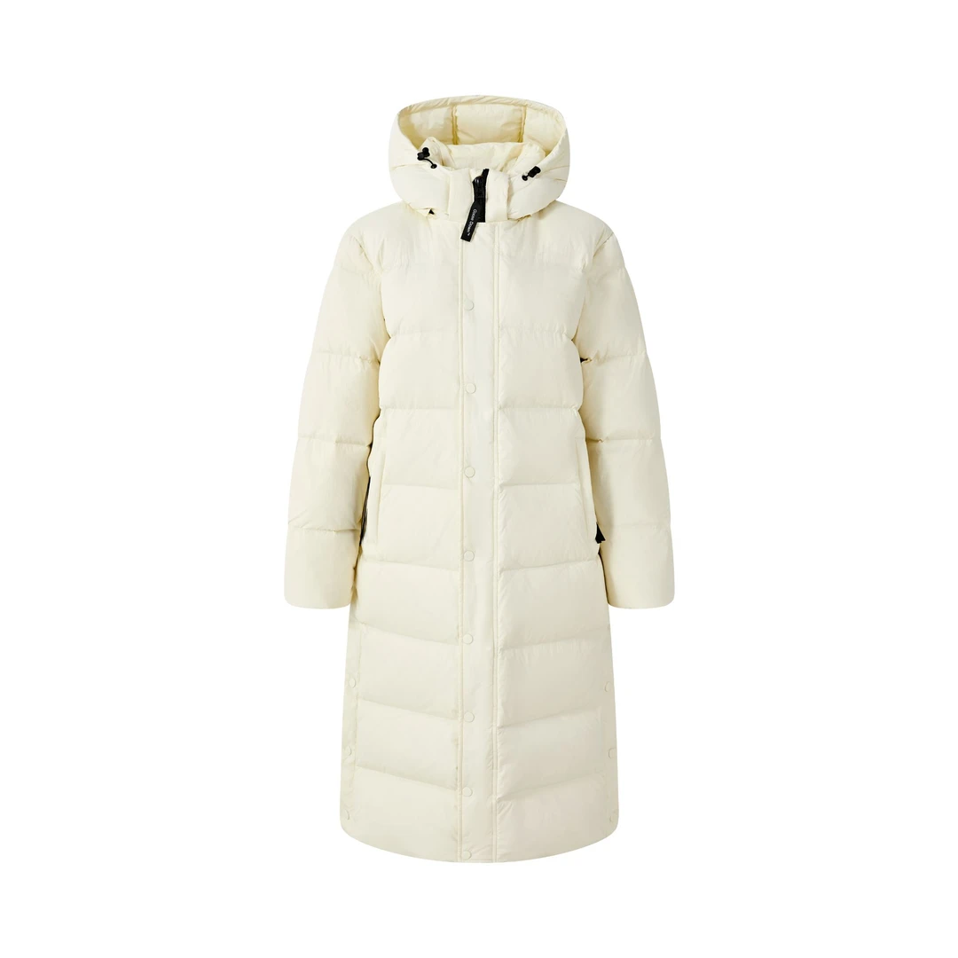 白色羽绒服女冬季男女同款加厚防风中长款鹅绒服保暖外套【RQ3540】