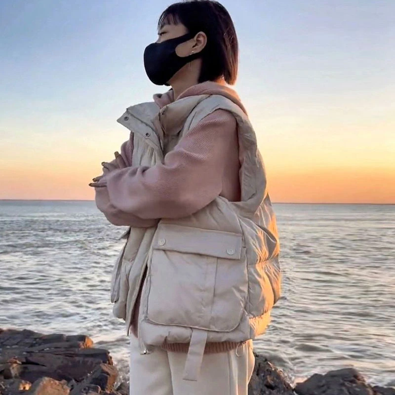 艾莱依当季爆款羽绒服马甲女短款秋冬小个子无袖棉坎肩韩版宽松大