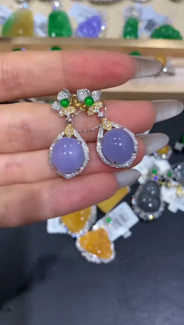 【闪购商品】翡翠耳饰18K金镶嵌20团购